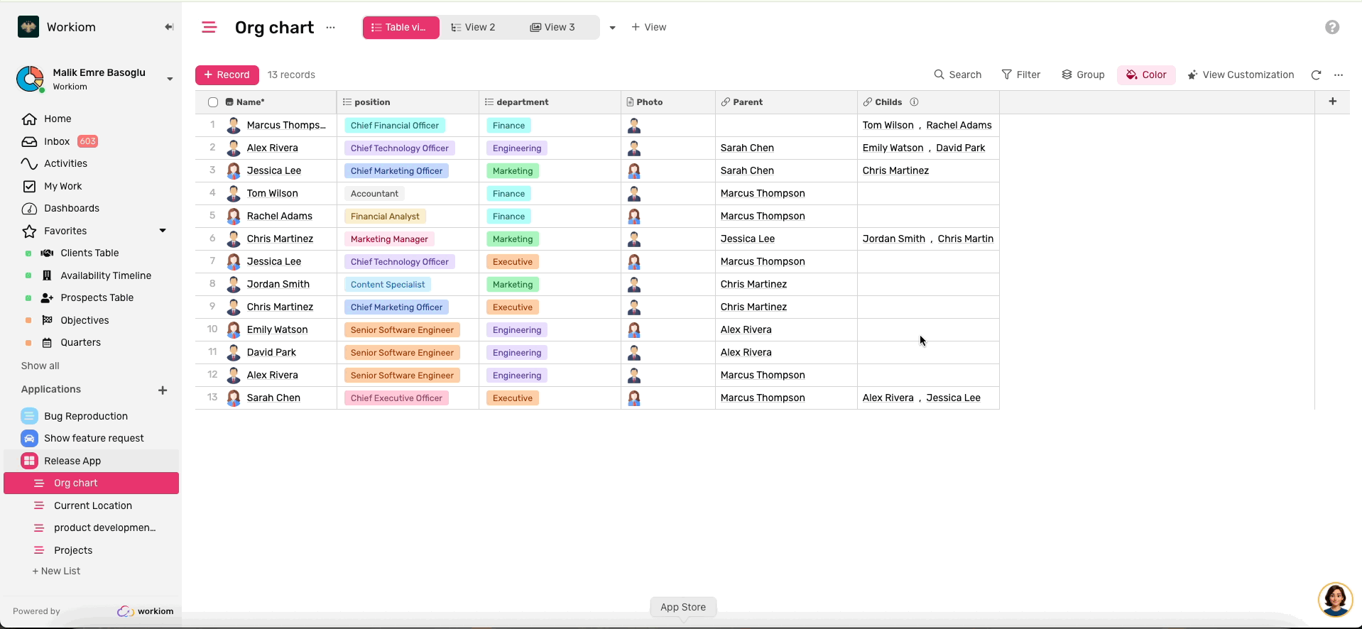 Org Chart View GIF