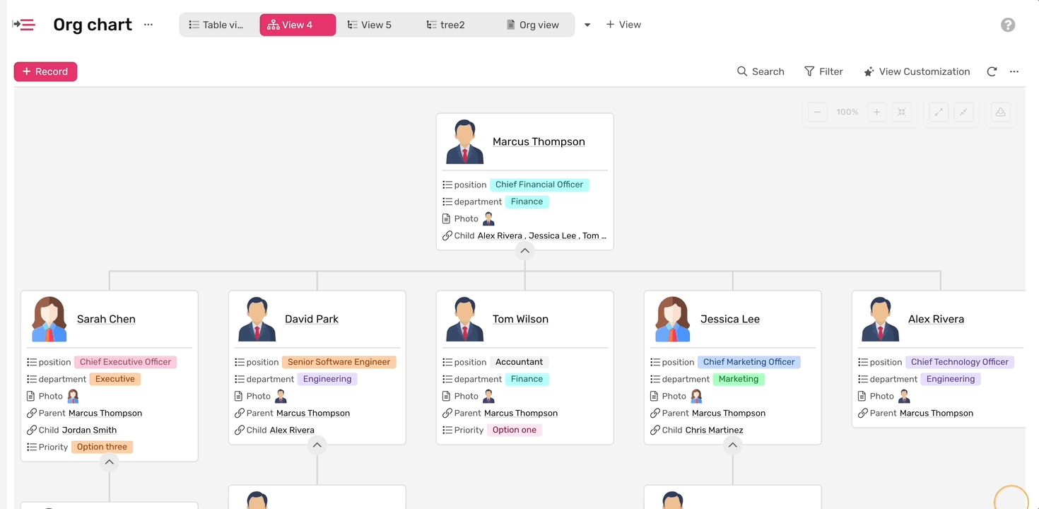 Edit and Export Org Chart GIF